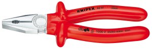 KNIPEX typ 0307 - kombi kleště - máčené rukojeti + chrom