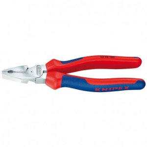 KNIPEX typ 0205 - kombi silové kleště - rukojeti s dvousložkovým návlekem + chrom