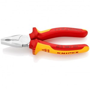 KNIPEX typ 0106 - kombi kleště VDE HeavyDuty + chrom