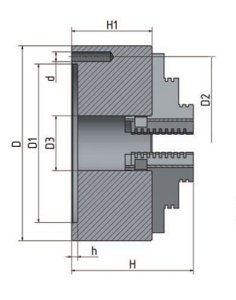 3-čelisťová sklíčidla