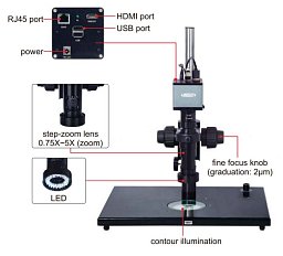 Obrázek pro produkt Zaostřovací mikroskop s displejem ISM-DL510 Insize