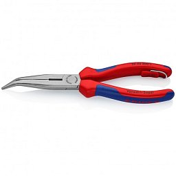 Obrázek pro produkt KNIPEX 2622200T půlkulaté kleště zahnuté dlouhé s ostřím 200mm ( rukojeti s dvousložkovým návlekem s pojistkou )