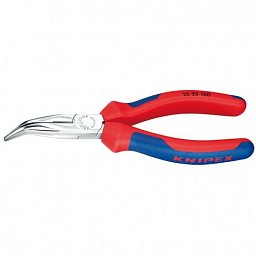 Obrázek pro produkt KNIPEX 2525160 půlkulaté kleště zahnuté s ostřím 160mm ( rukojeti s dvousložkovým návlekem + chrom )