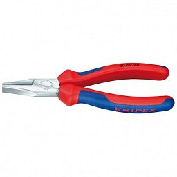 Obrázek pro produkt KNIPEX 2005160 kleště s plochými čelistmi 160mm ( rukojeti s dvousložkovým návlekem + chrom )