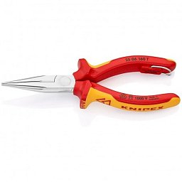 Obrázek pro produkt KNIPEX 2506160T půlkulaté kleště VDE s ostřím 160mm ( s pojistkou + chrom )