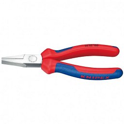 Obrázek pro produkt KNIPEX 2002160 kleště s plochými čelistmi 160mm ( rukojeti s dvousložkovým návlekem )