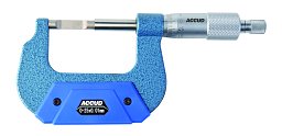 Obrázek pro produkt ACCUD 326-001-03 mikrometr 0-25mm s čepelovými měřicími plochami (6.5x0.75mm) (0.01mm)