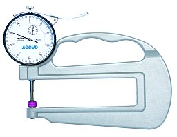 Obrázek pro produkt ACCUD 444-010-11 číselníkový tloušťkoměr, ploché doteky 0-10mm ( 0.02mm )