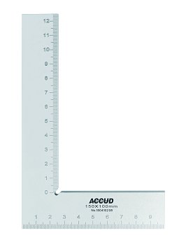 Obrázek pro produkt ACCUD 851-002-02 strojní úhelník se stupnicí (ekonomický typ) 50x30mm ( DIN875 třída 2 )