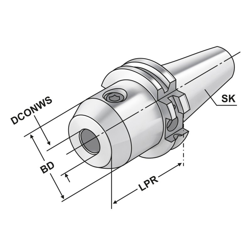 Upínač WELDON - krátký SK 40-32-100 DUAL CONTACT