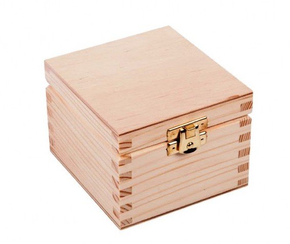 Dřevěný box 10x10x7 materiál borovice - bez povrchové úpravy 