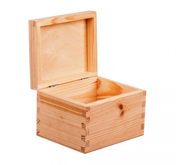 Dřevěný box 14,5x12x10,5 materiál borovice - bez povrchové úpravy