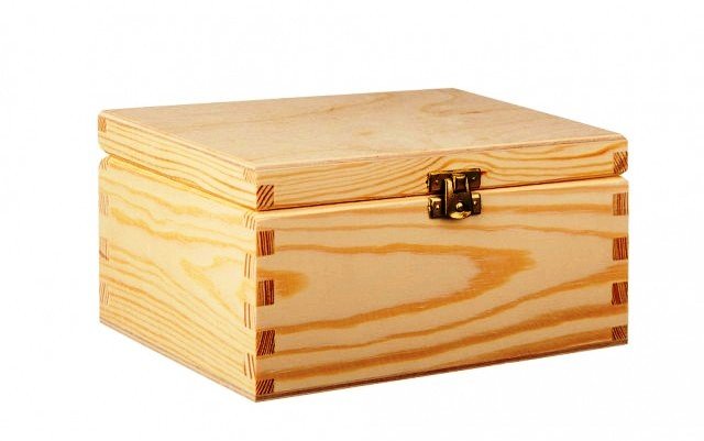 Dřevěný box 21,5x14x10 materiál borovice - bez povrchové úpravy