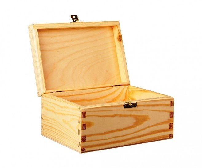 Dřevěný box 21,5x14x10 materiál borovice - bez povrchové úpravy