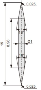 dvousměrné měřicí hroty