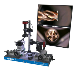  ACCUD CTM450 mikroskop pro řezací nástroje s dvěma displeji