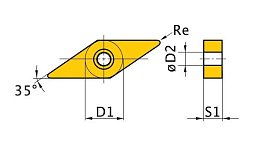 Obrázek pro produkt Břitové destičky V/35°, 5 ks