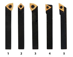 Obrázek pro produkt Soustružnické nože HM 8 mm, sada - 5 ks