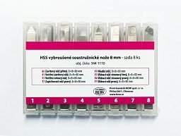Obrázek pro produkt HSS vybroušené soustružnické nože 8 mm - sada 8 ks