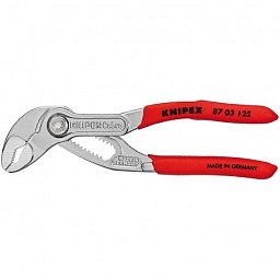 Obrázek pro produkt KNIPEX 8703125 kleště sikovky Cobra délka 125mm ( rukojeti potažené plastem + chrom )