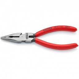 Obrázek pro produkt KNIPEX 0821145 kombinované kleště 145mm ( úzké, ploché, rukojeti potažené plastem + chrom )