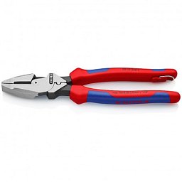 Obrázek pro produkt KNIPEX 0912240T silové kombinované kleště americký model 240mm ( rukojeti s dvousložkovým návlekem a pojistkou )
