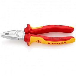 Obrázek pro produkt KNIPEX 0306180 kombinované kleště VDE 180mm ( chrom )
