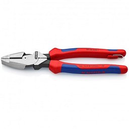 Obrázek pro produkt KNIPEX 0902240T kombinované kleště americký model 240mm ( rukojeti s dvousložkovým návlekem a pojistkou )