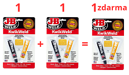 Obrázek pro produkt AKCE - J-B WELD 8276 rychle tuhnoucí dvousložkové epoxidové lepidlo KwikWeld ( 2x28,4g ) 2+1 ZDARMA