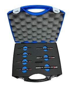 Obrázek pro produkt ACCUD 542 sada oboustranných závitových kalibrů / trnů pro vnitřní závity M3-M12 7 dílná ( malá )