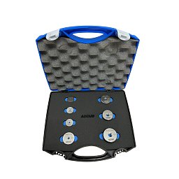 Obrázek pro produkt ACCUD 532 sada závitových kalibrů / kroužků M3-M12 7 dílná ( dobré / GO )