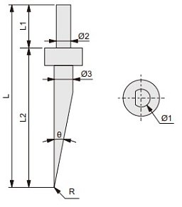 Obrázek pro produkt ACCUD RP-SP3002 měřicí hrot pro měření drsnosti - nožový