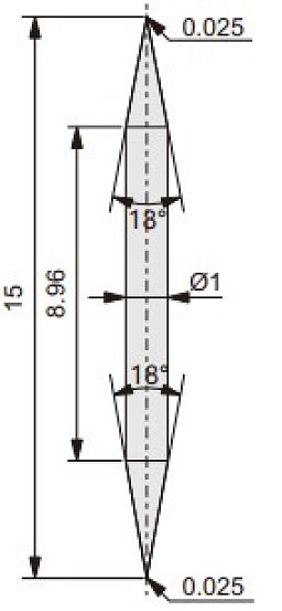 Obrázek pro produkt ACCUD RP-B1002 měřicí hrot pro měření drsnosti - dvousměrný