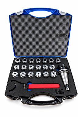 Obrázek pro produkt Sada kleštin ER32 (2–20mm) + upínač SK40/ER32UM + klíč