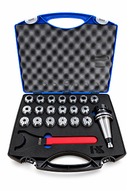 Obrázek pro produkt Sada kleštin ER32 (2–20mm) + upínač SK40/ER32UM + klíč