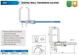 Obrázek pro produkt ACCUD 894-012-11 digitální posuvné měřítko pro měření tloušťky stěn, 0-300mm/0-12"