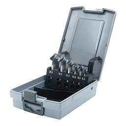 Obrázek pro produkt CARBE sada 6ks - kuželový záhlubník 8,3 mm 90° HSSE AlTiN, 4 břity