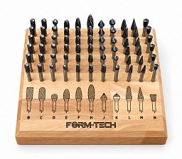 Obrázek pro produkt Sada technických fréz velká 66ks s výstavním panelem 30x32cm