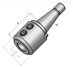 Obrázek pro produkt VÝPRODEJ - Držák pro upínání fréz SK40x25-80 DIN2080