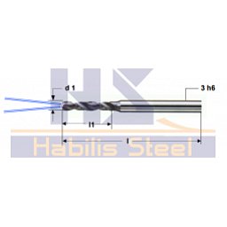 Obrázek pro produkt VÝPRODEJ - TK vrták MICRO, 8xD, s chlazením pr.2,00 mm (