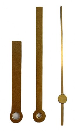 Obrázek pro produkt MetalCraft MC1354G sada ručiček - zlatá barva - hodinová, minutová, sekundová (pro ciferník 176mm)