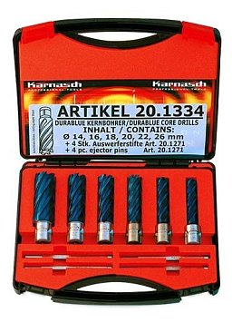 Obrázek pro produkt Sada jádrových vrtáků Karnasch BLUE-LINE PRO 55