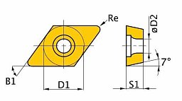 Obrázek pro produkt Břitové destičky D/55°, 5 ks