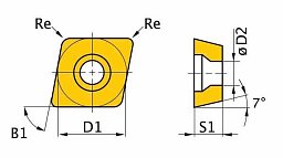 Obrázek pro produkt Břitové destičky C/80°, 5 ks